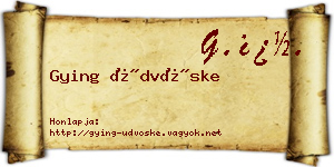 Gying Üdvöske névjegykártya
